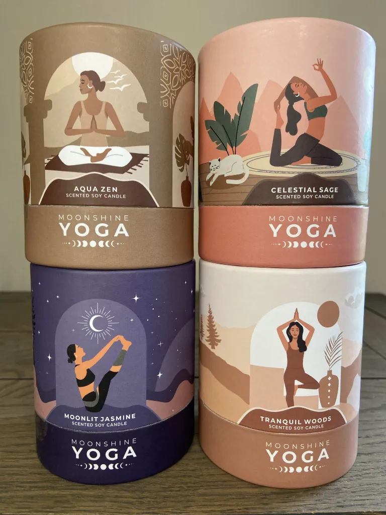 Bougies en cire de soja Moonshine Yoga Réveil Émoi.webp