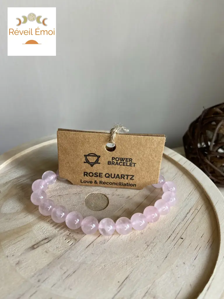 [AWPS-05] Bracelet de puissance Quartz rose - Amour et Réconciliation