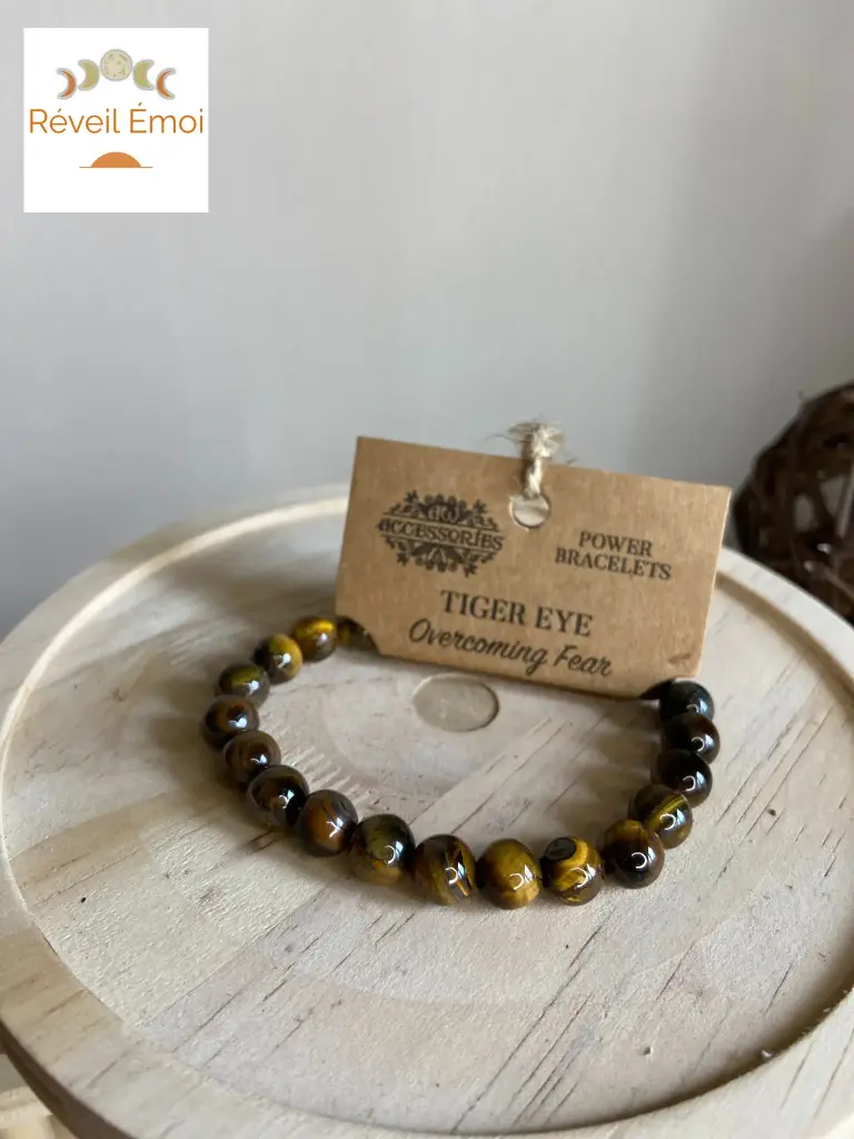 Bracelet de puissance Œil de Tigre - Surmonter la peur