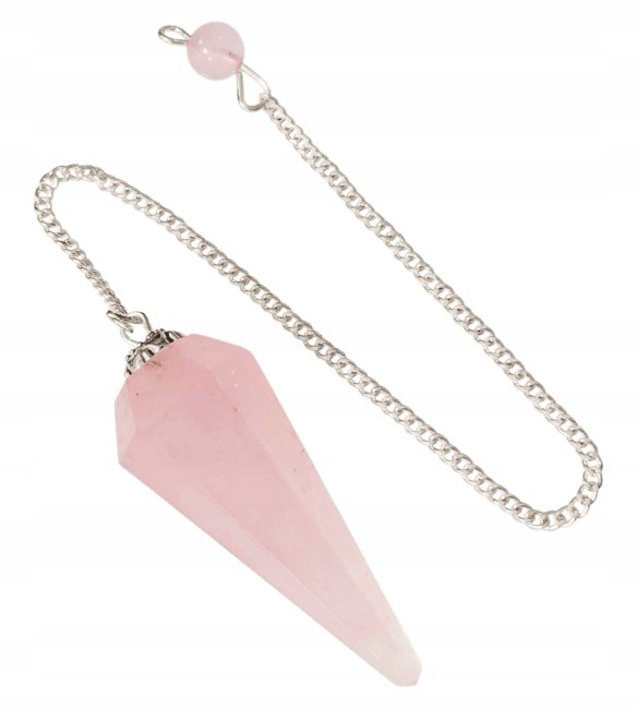 Pendule Quartz Rose Conique 6 faces