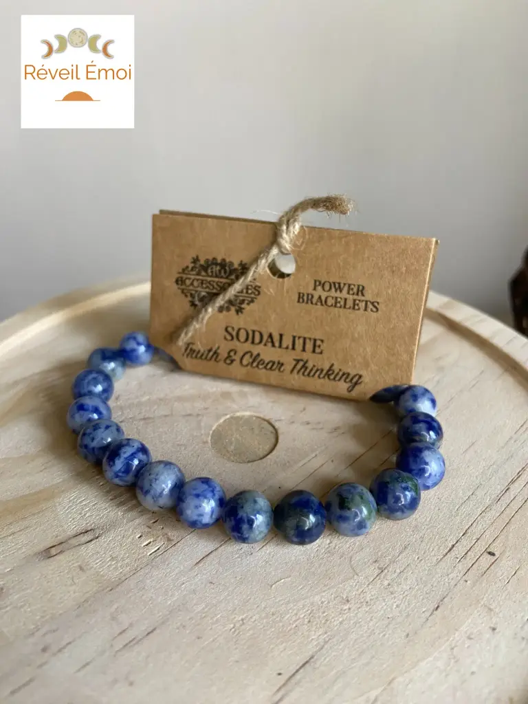 Bracelet de puissance Sodalite - Vérité et Clarté d'esprit