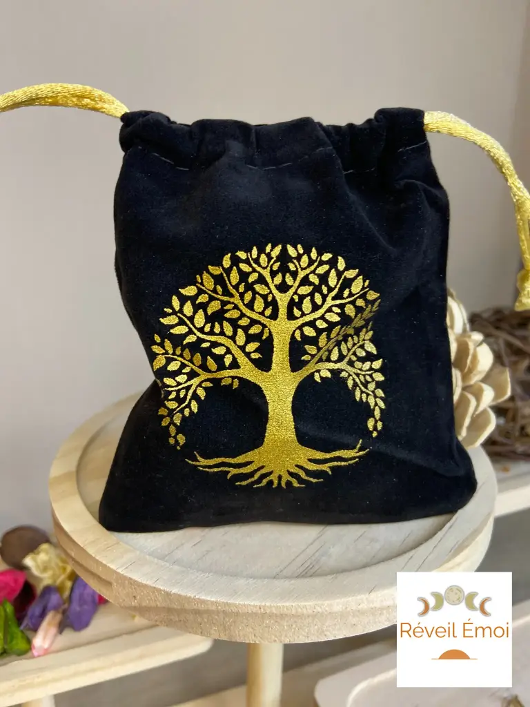 Pochon velours Arbre de Vie