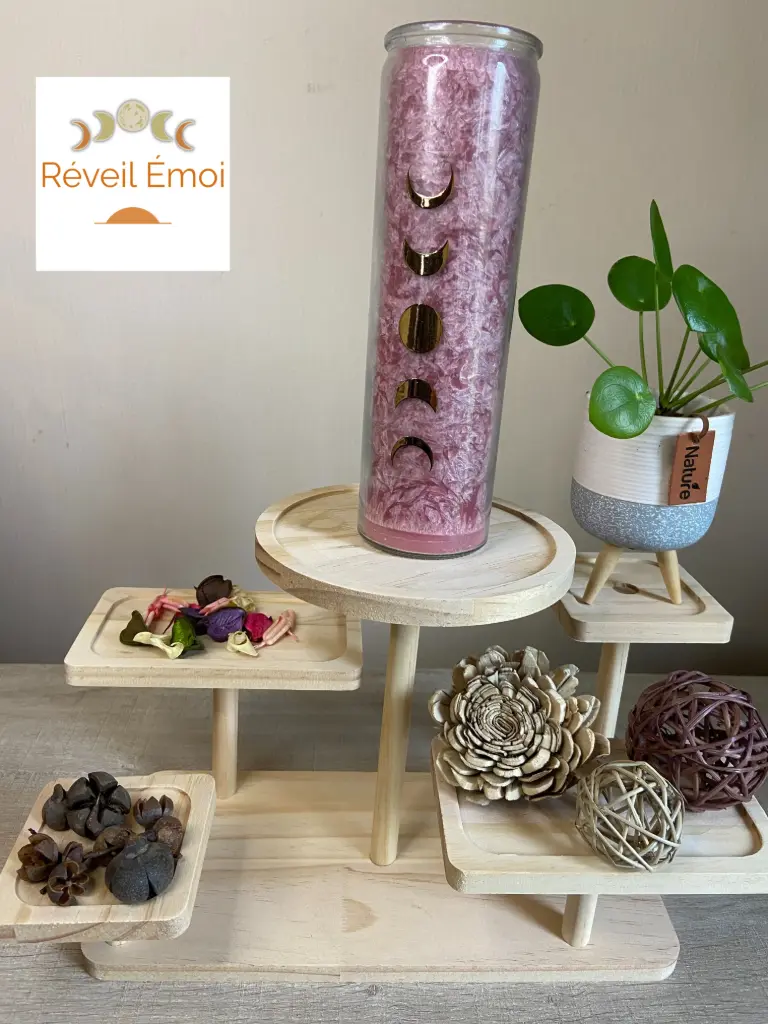 Bougie stéarine phases lunaires 100h