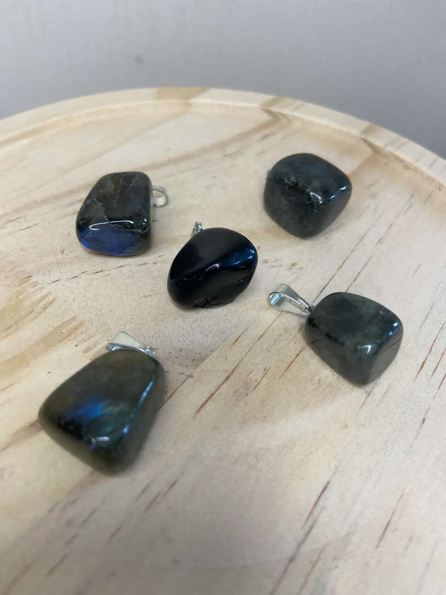 [PEN-LAB] Pendentif gemme labradorite avec crochet