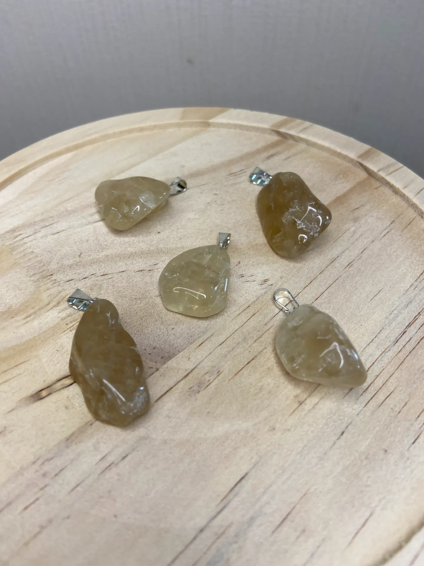 [PEN-CIT] Pendentif en pierre précieuse citrine naturelle, épingle percée
