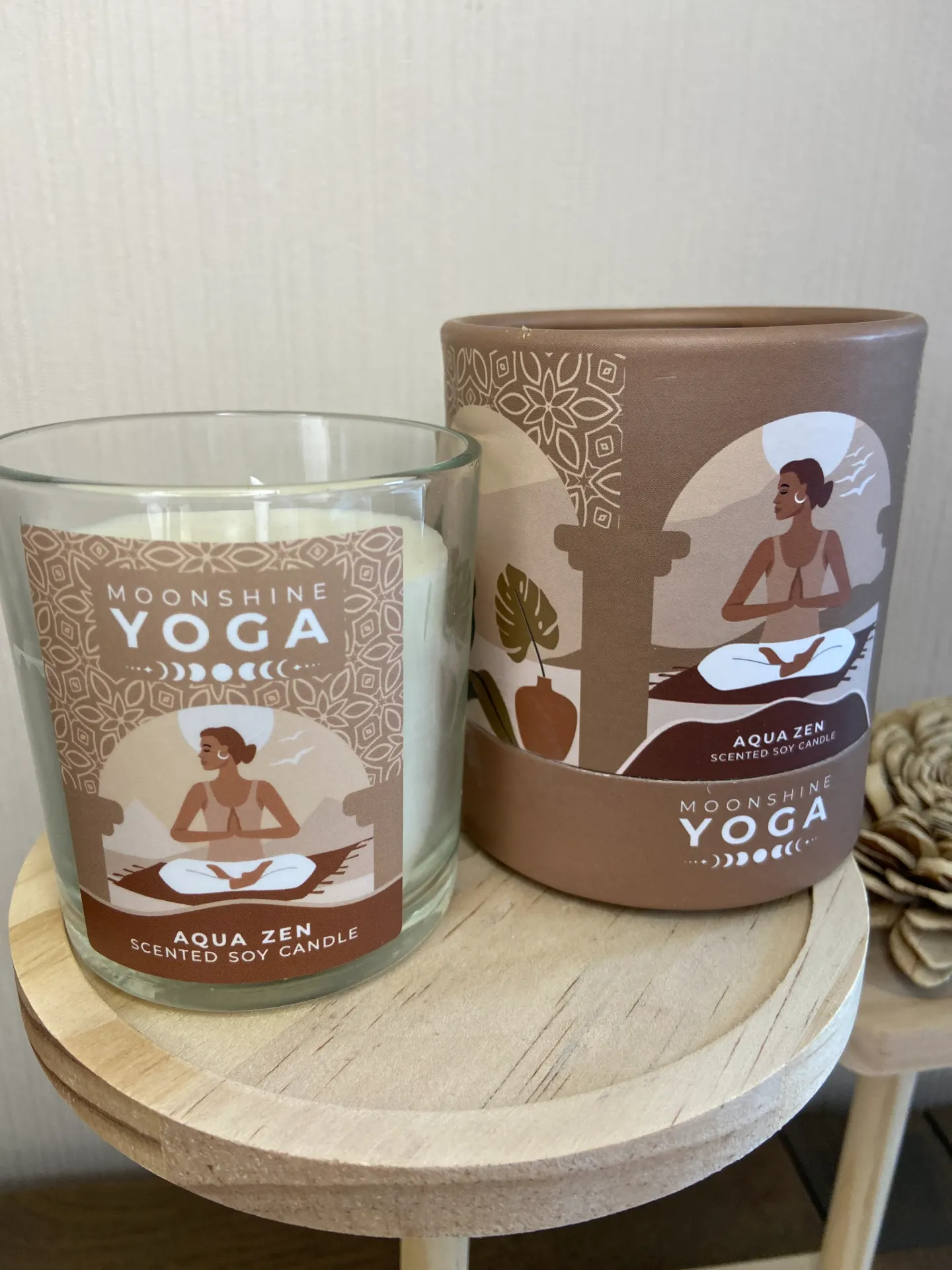 Bougie en cire de soja Moonshine Yoga Aqua Zen