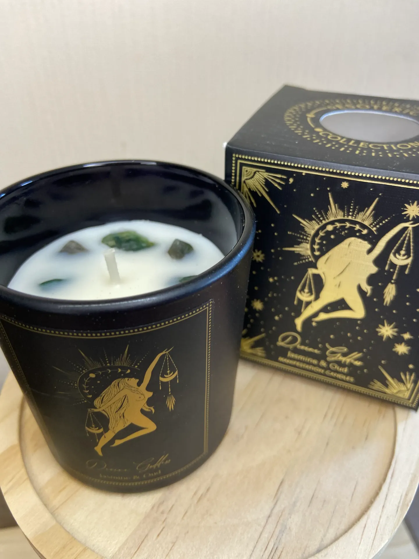 Bougie d'intention Divine Goddess en verre
