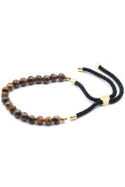 [GEMSB-07] Bracelet plaqué or 18K Œil de Tigre