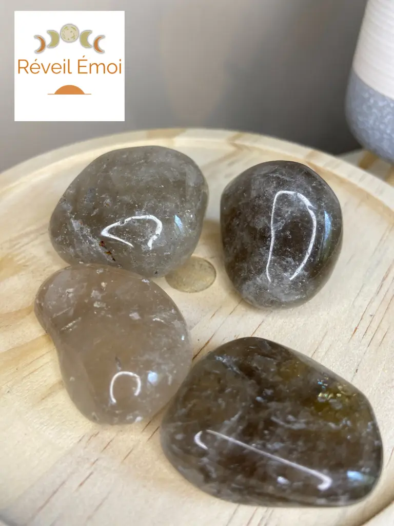 [QUA-01] Quartz fumé pierre polie