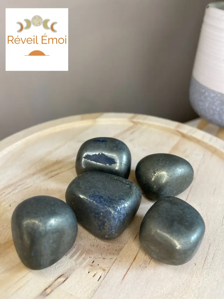 Pyrite pierre polie