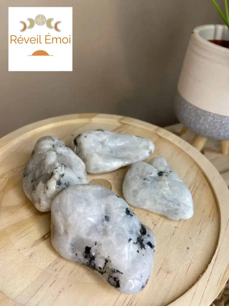 Pierre de Lune Blanche polie