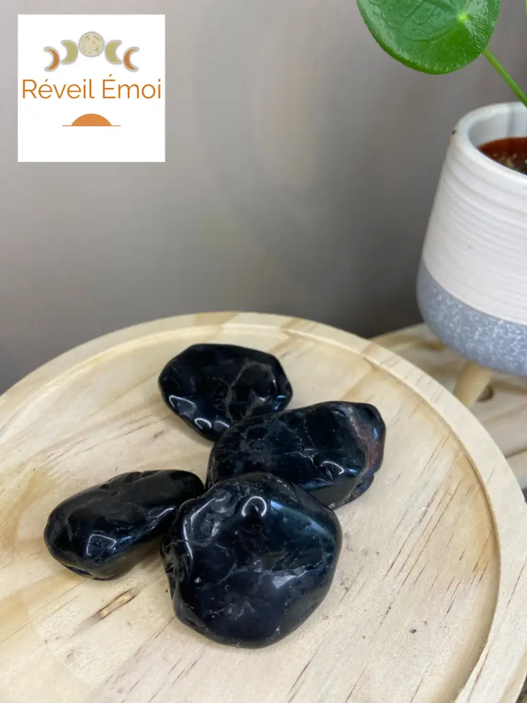 Onyx Noir pierre polie