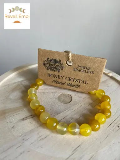 [AWPS-12] Bracelet de puissance Calcite miel - Abondance