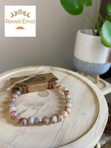 [MANB-10] Bracelet de Manifestation - Pierres d'Araignée de Sang - Liens familiaux