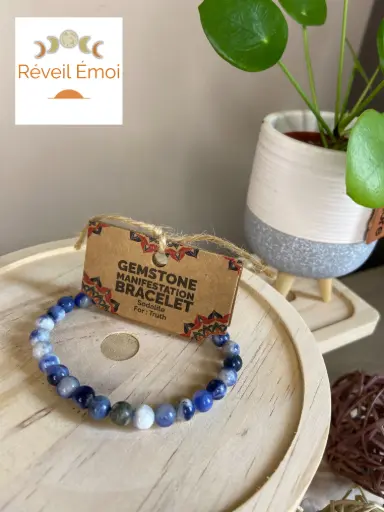 [MANB-11] Bracelet de Manifestation - Sodalite - Vérité