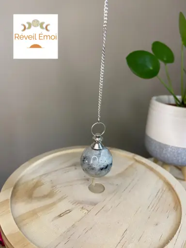 [PEN-04] Pendule Pierre de Lune Papillon