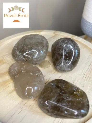 [QUA-01] Quartz fumé pierre polie